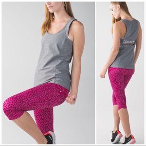 Lululemon Top Speed Crop Ace Spot Jewelled Leggings sz 8